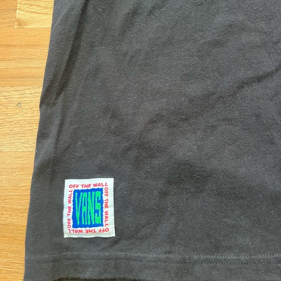 Vans Quick Hit T-shirt RARE black w Neon Embroidery Men’s Medium Loose Fit 80’s - Picture 3 of 6